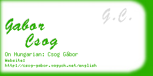 gabor csog business card